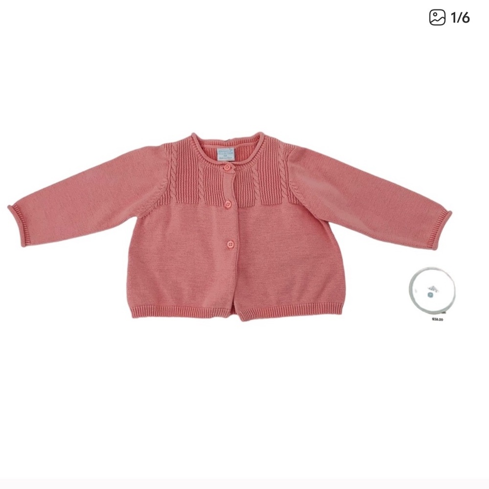 Edgehill Collection Pink Cardigan Sweater 9mo.
